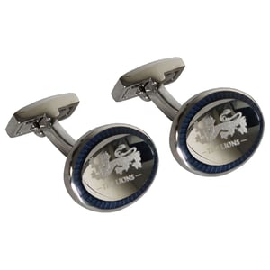 Hackett London Lions Heren Zilver/Navy Manchetknopen