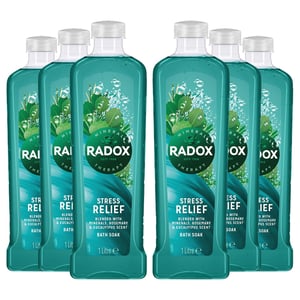 Radox Mineral Therapy Bath Soak Stress Relief, Rosemary & Eucalyptus Scent 6x1L
