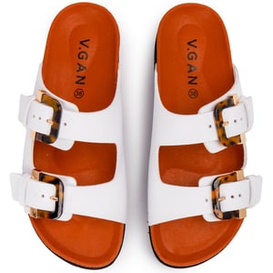 V.gan Vegan Plum Footbed Tortoiseshell Sandals