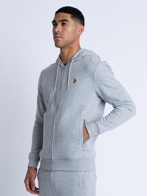 Luke 1977 Men's Berlin 2 Zip Hoodie in Grey