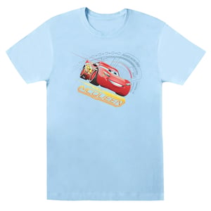 Disney Dames/Dames Cars Bliksem McQueen Katoenen Vriendje T-shirt (Babyblauw)