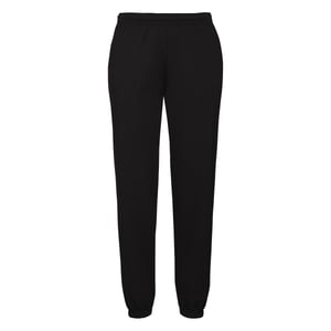 Fruit of the Loom Heren klassieke joggingbroek met elastiek (Zwart)