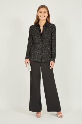 Black Sequin Shirt
