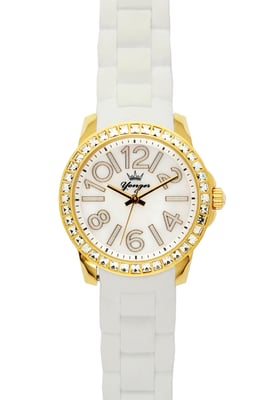 Yonger and Bresson: Yellow Gold Bezel with White Dial Watch