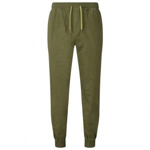 Asquith & Fox Mens Twill Jogging Bottoms (Olive)