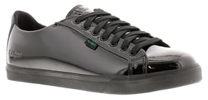 Kickers Womens Shoes Work School Tovni Lacer Leather Lace Up black patent
