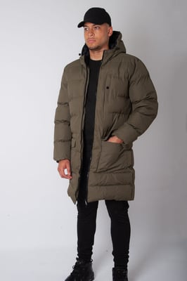 Soulstar Men's AG04 Longline Padded Puffer Jacket