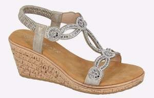 Cipriata Ora Jewelled Wedge Sandal Womens