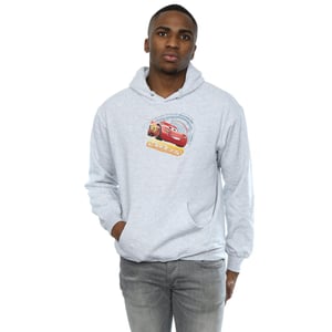 Disney Heren Cars Lightning McQueen Hoodie (Sportgrijs)