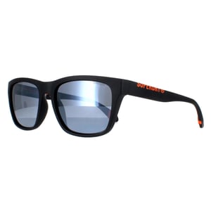 Superdry Rectangle Mens Black Silver Mirror Polarized 5009