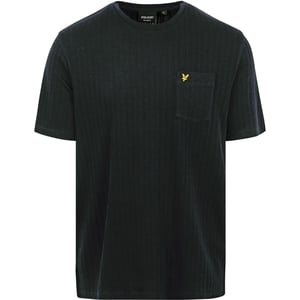 Lyle Scott Pocket Logo Texturerad Gunmetal T Shirt