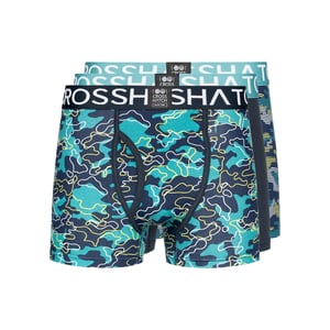 Crosshatch Heren Linamo MVE Open Fly Boxershorts (Set van 3) (Teal)