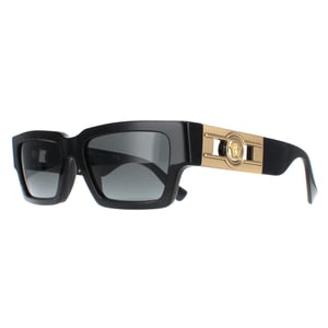 Versace Rectangle Unisex Black Dark Grey VE4459