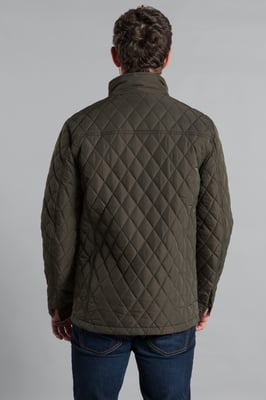 Khaki Diamond Quilted Jacket