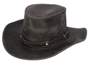 Cowboy Aussie Bush-hatt i äkta läder