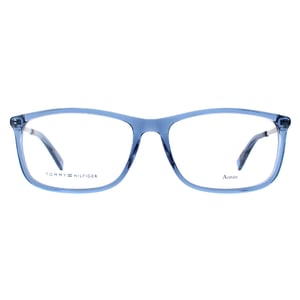 Tommy Hilfiger Rectangle Unisex Transparent Blue Glasses