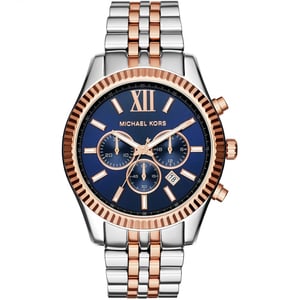 Michael Kors MK8412 Lexington Tweekleurig Blauw
