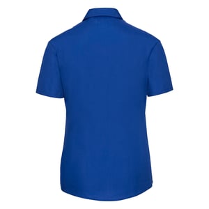 Russell Collection Dames/Dames Klassiek Polycotton Easy-Care Overhemd met Korte Mouwen (Helder Koninklijk)