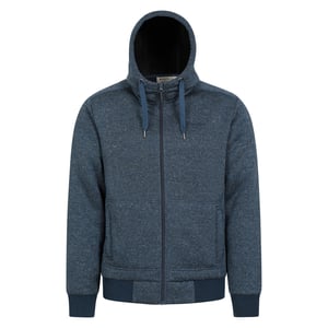 Mountain Warehouse Mens Nevis II Faux Fur Hoodie (mörkblå)