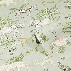 Serengeti Animal Printed Wallpaper