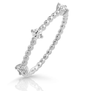Orphelia 'Sparkle' Dames 925 Sterling Zilveren Ring - Zilver ZR-7530