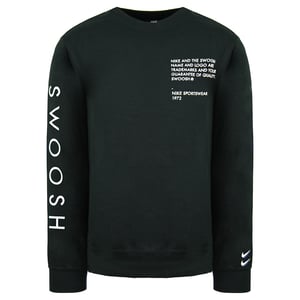 Nike Swoosh Lange Mouw Crew Hals Zwart Heren Truien CU4035 010
