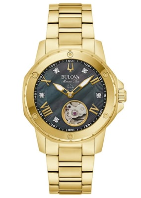 Bulova Marine Star Dames Gouden Horloge 97P171