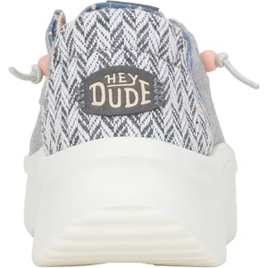 HEYDUDE Wendy Peak Chambray Geweven Polyester Vrouwen Grijze Loafers