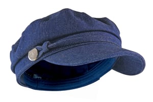 Ladies Cotton Peaked Denim or Corduroy Baker Boy Hat Fiddler Cap
