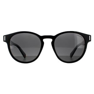 Polaroid Round Unisex Black Grey Polarized Sunglasses