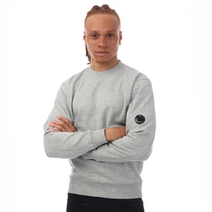 Men's C.P. Company Diagonal Raised Fleece Sweatshirt in Grey