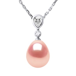 DROP zoetwater parel sieraden 9-10 mm Roze 925