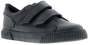 Kickers Boys School Shoes Tovni Twin Flex Leather  black