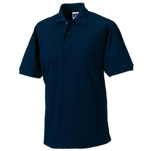 Russell Mens Polycotton Pique Hardwearing Polo Shirt (French Navy)
