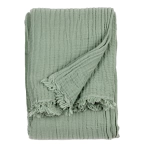 Yard Lark Crinkle Cotton Fringed Throw
