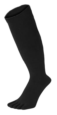 TOETOE- Mens & Ladies Essential Knee High Moisture Wicking Toe Socks - Black