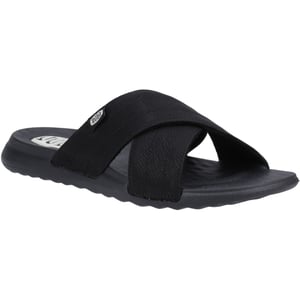 HEYDUDE Christi Slide Distressed Polyurethane Women's Black Sandals