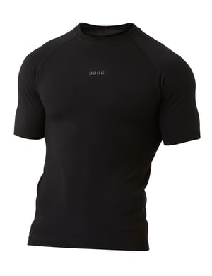 Björn Borg - Kortärmad sömlös löpar t-shirt för herrar - Svart