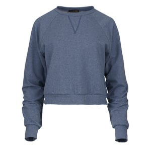 Crop Indigo Melange Sweatshirt