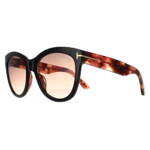 Tom Ford zonnebril Wallace FT0870 05F Zwart Havana Brown Gradiënt