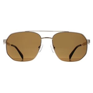Alexander McQueen Aviator Unisex Goud Bruin AM0458S