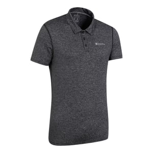 Mountain Warehouse Heren Agra gestreept poloshirt (Zwart)
