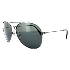 Polaroid Aviator unisex gunmetal grijs blauw gepolariseerde zonnebril