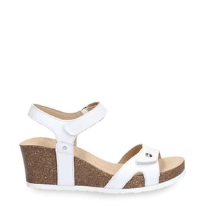 Julia B1 Wedge witte leren damessandalen