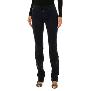 Long stretch fabric pants 6Y5J75-5N22Z woman