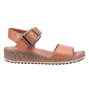 Hush Puppies Womens/Ladies Ellie Leather Wide Sandals (Tan)