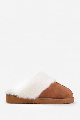 Wheres That From Womens 'Comfort' Slip On Slippers With Fur Trim