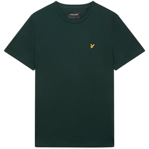 Donkergroen T-shirt met Lyle & Scott-logo op de borst