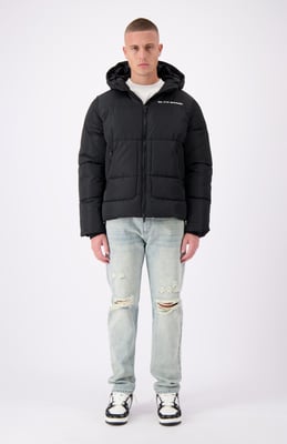 Black Bananas Block Puffer Jas,