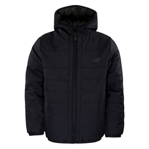 New Balance Zwart Groen ZipUp Hooded Junior Switch Omkeerbaar Jasje JJ933012 BK